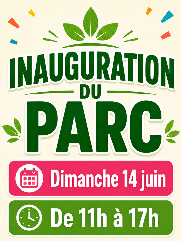 L&rsquo;inauguration du parc approche !
